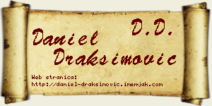 Daniel Draksimović vizit kartica